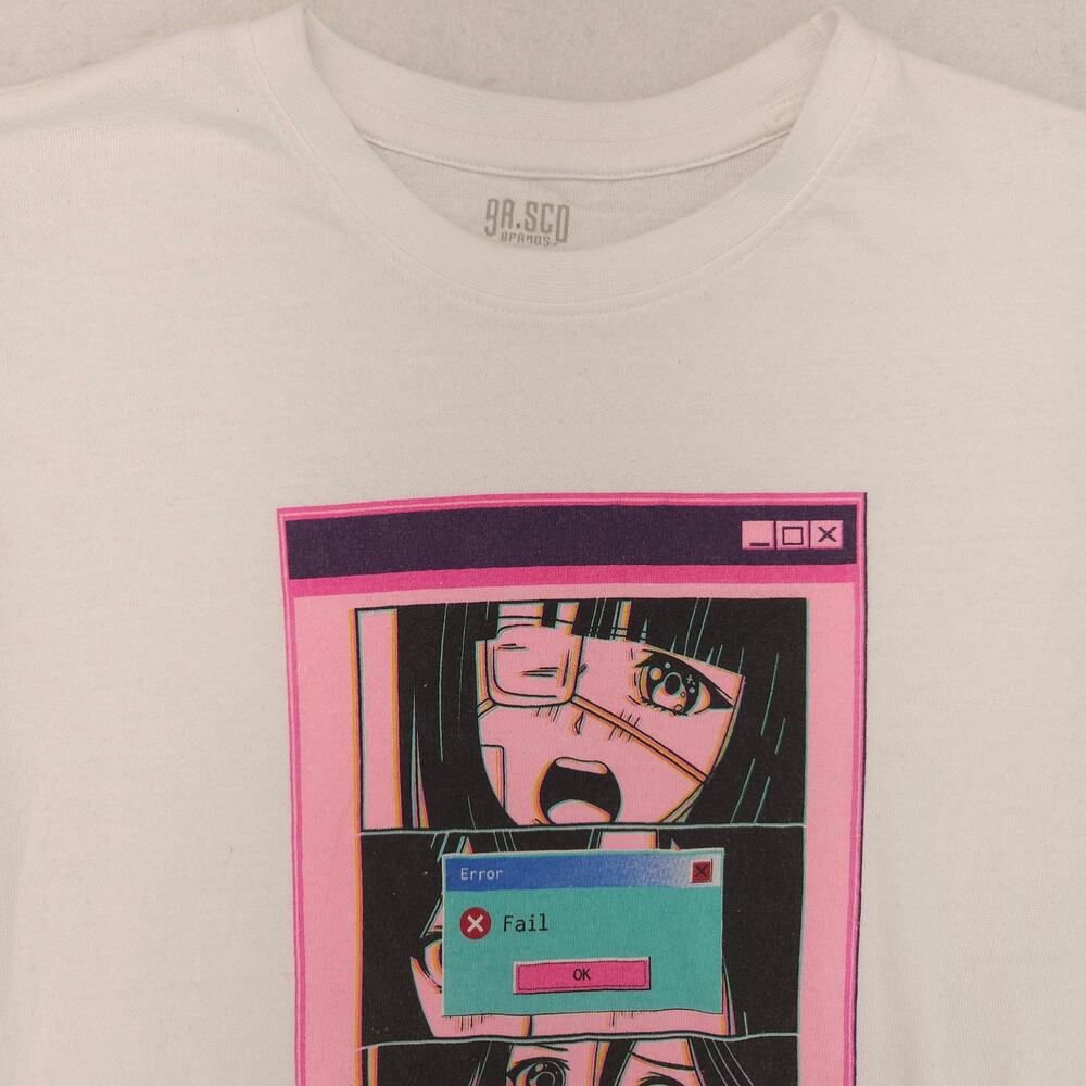 Brisco Graphic Crew Neck Short Sleeve Crew Neck Shirt Mens Size Large L White
